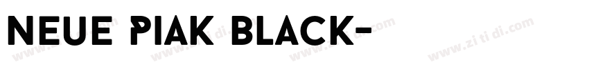 Neue Piak Black字体转换